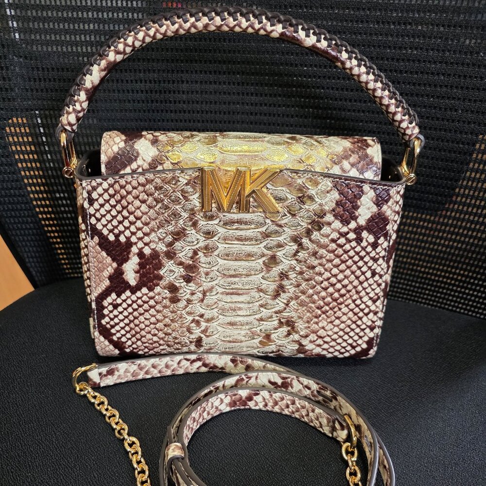 Michael Kors Small Satchel Snake Print EUC